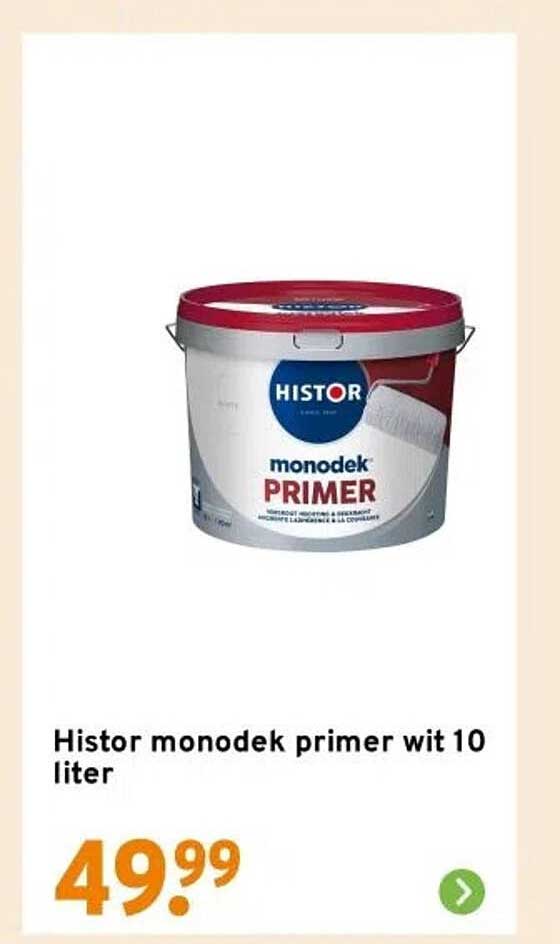 Histor monodek primer wit 10 liter