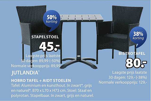 HOBRO TAFEL + AIDT STOELEN