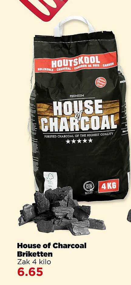 House of Charcoal Briketten Zak 4 kilo