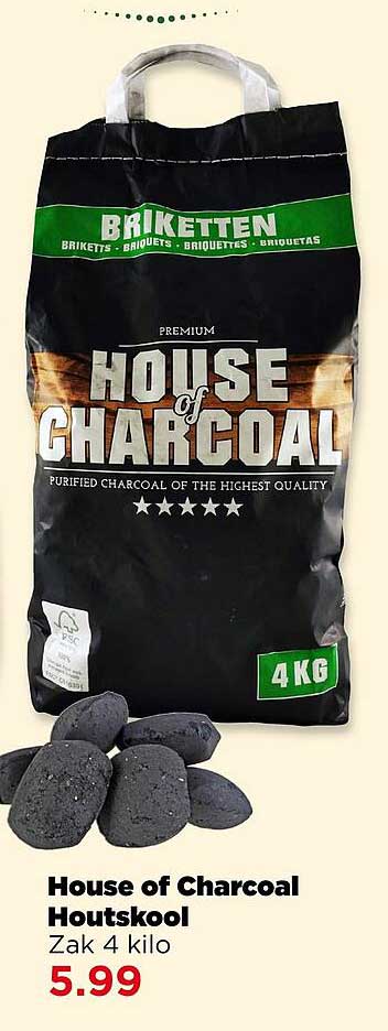 House of Charcoal Houtskoool Zak 4 kilo