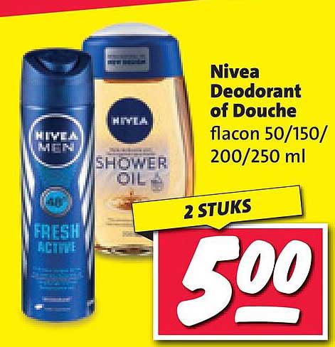 Nivea Deodorant of Douche flacon 50/150/200/250 ml