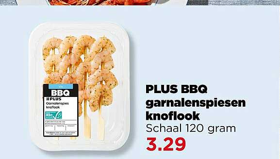 PLUS BBQ garnalenspiesen knoflook