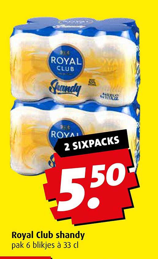 Royal Club shandy pak 6 blikjes à 33 cl