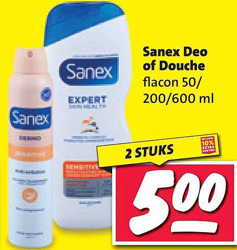 Sanex Deo of Douche flacon 50/200/600 ml