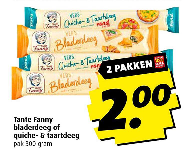 Tante Fanny bladerdeeg of quiche- & taartdeeg pak 300 gram