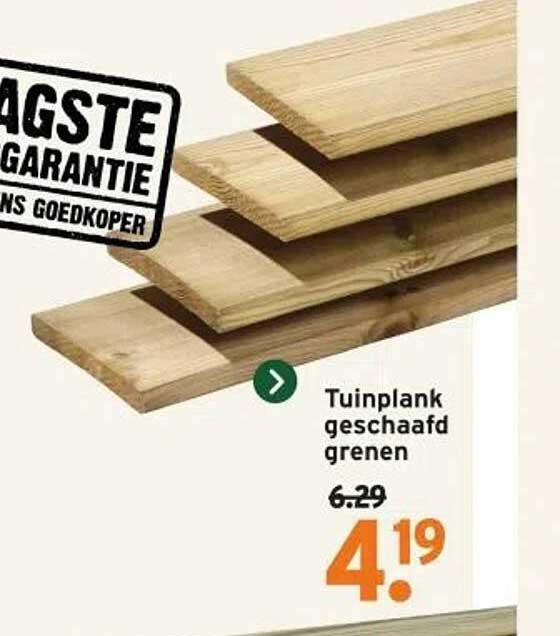 Tuinplank geschaafd grenen