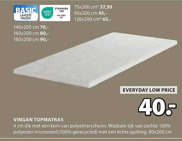 VINGAN TOPMATRAS