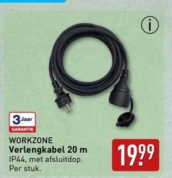WORKZONE Verlengkabel 20 m