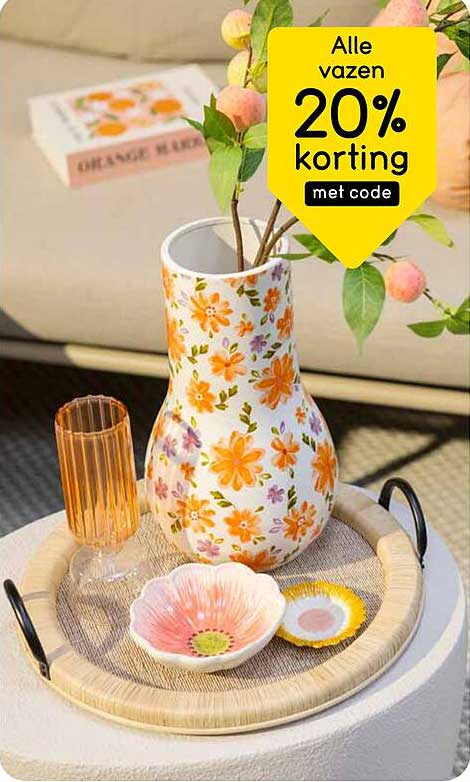 Alle vazen 20% korting met code