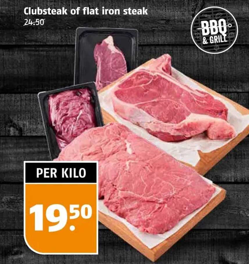 Clubsteak of flat iron steak