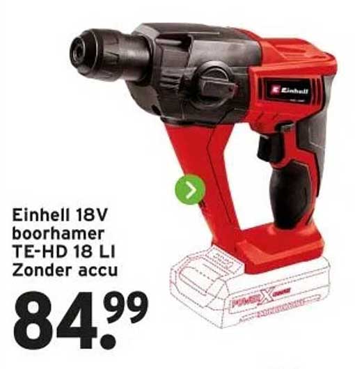 Einhell 18V boorhamer TE-HD 18 LI Zonder accu