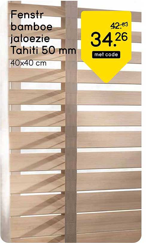 Fenstr bamboe jaloezie Tahiti 50 mm