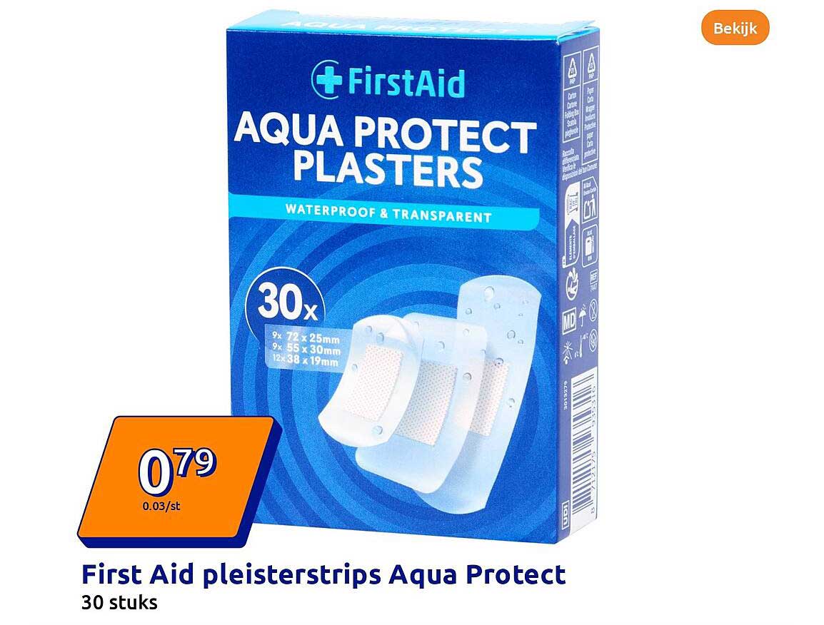 First Aid pleisterstrips Aqua Protect