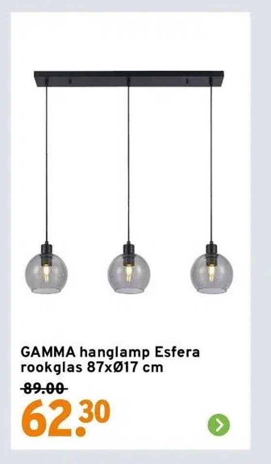 GAMMA hanglamp Esfera rookglas 87xØ17 cm