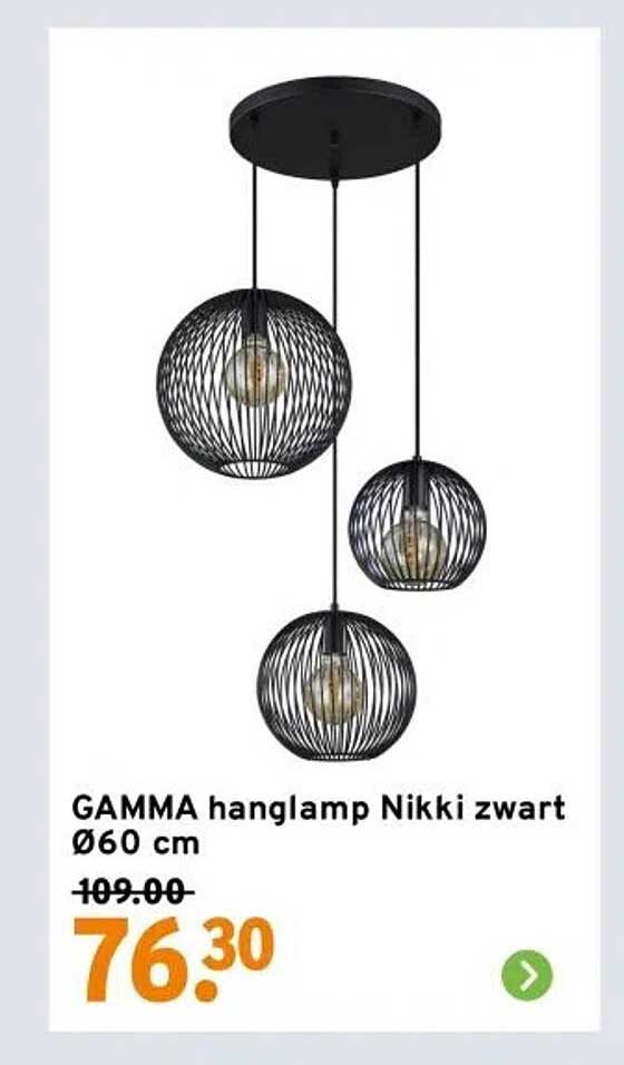 GAMMA hanglamp Nikki zwart Ø60 cm