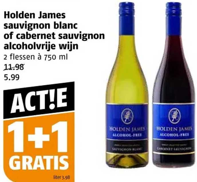 Holden James sauvignon blanc of cabernet sauvignon alcoholvrije wijn