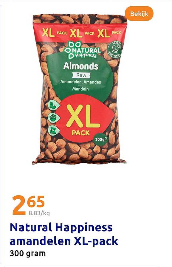 Natural Happiness amandelen XL-pack
