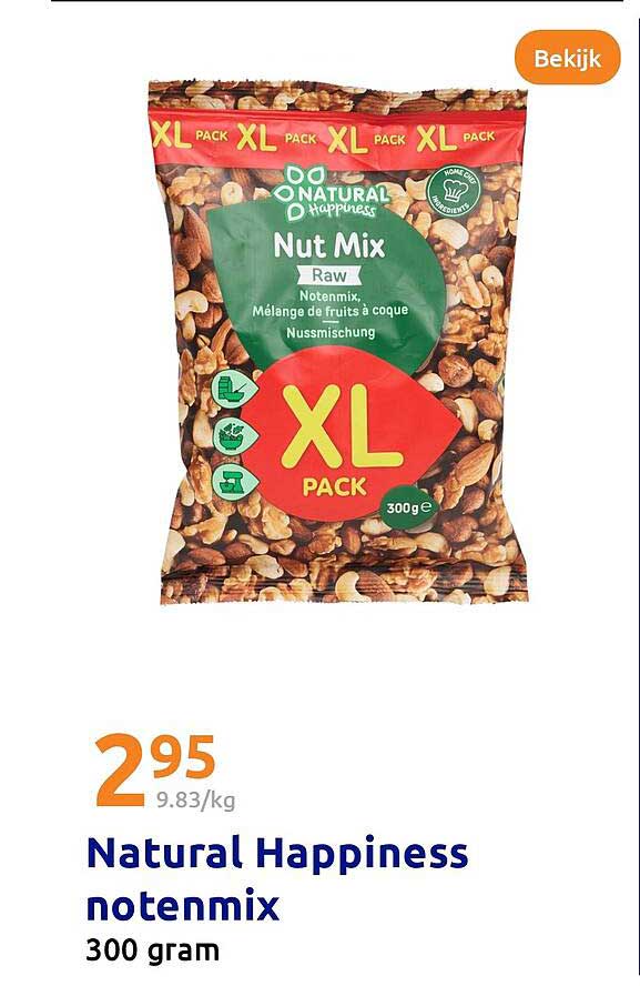 Natural Happiness notenmix 300 gram