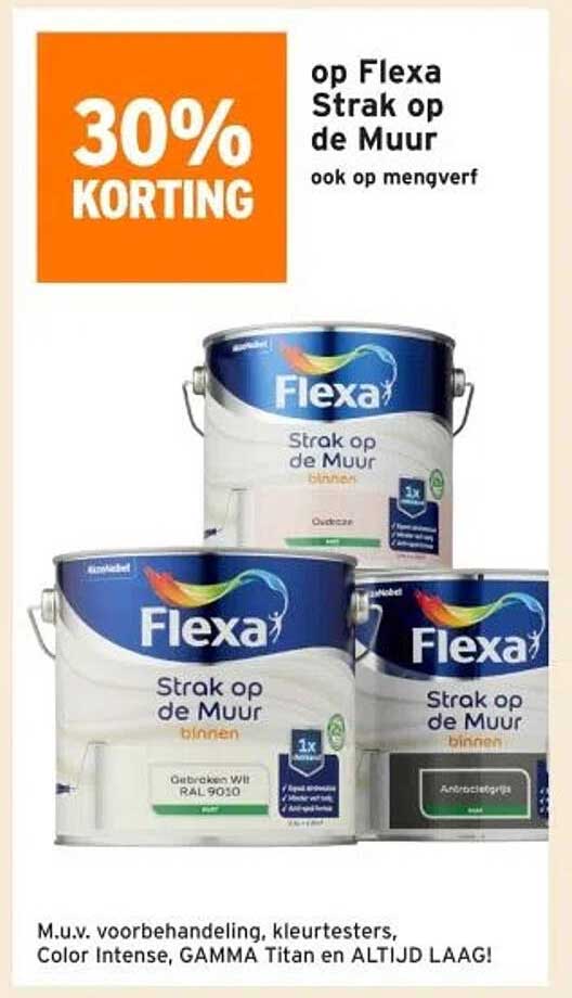 op Flexa Strak op de Muur