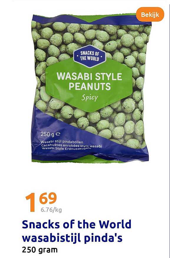 Snacks of the World wasabistijl pinda's