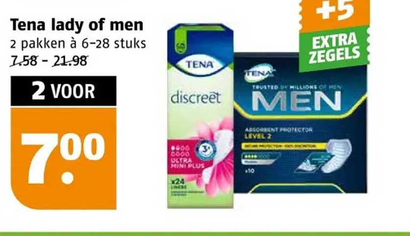 Tena lady of men 2 pakken à 6-28 stuks