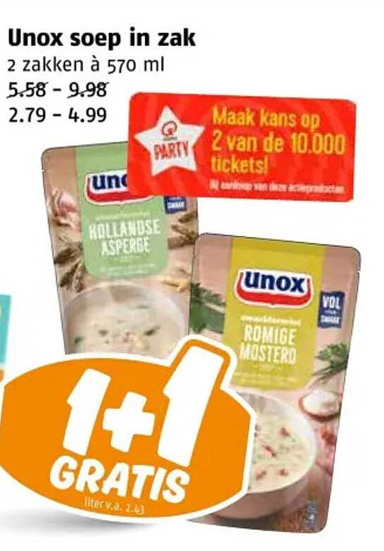 Unox soep in zak 2 zakken à 570 ml