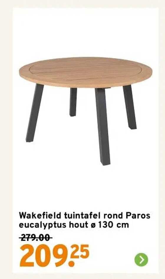 Wakefield tuintafel rond Paros eucalyptus hout ø 130 cm