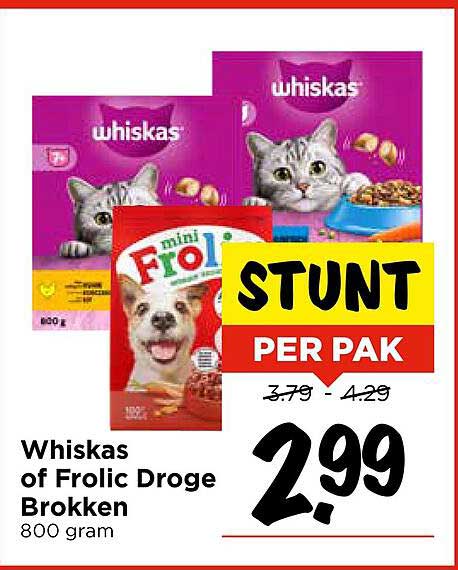 Whiskas of Frolic Droge Brokken