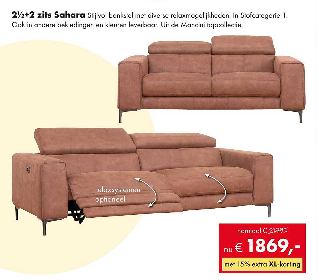 2½+2 zits Sahara