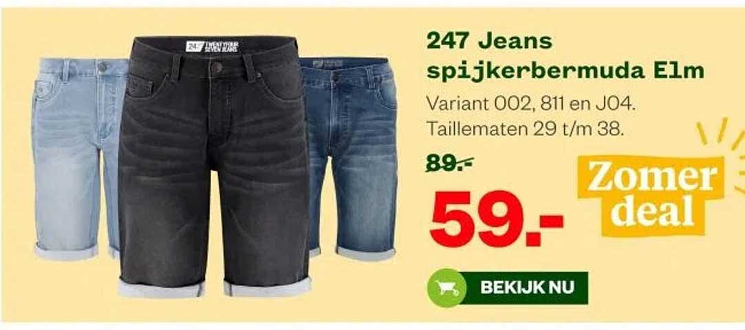 247 Jeans spijkerbermuda Elm