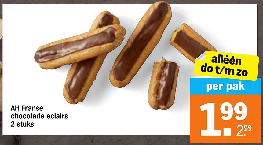 AH Franse chocolade eclairs 2 stuks