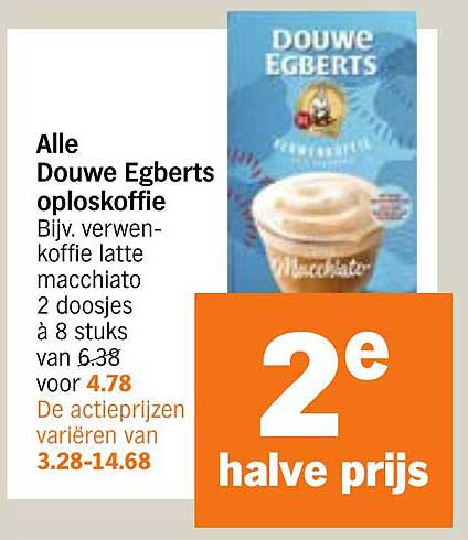 Alle Douwe Egberts oploskoffie
