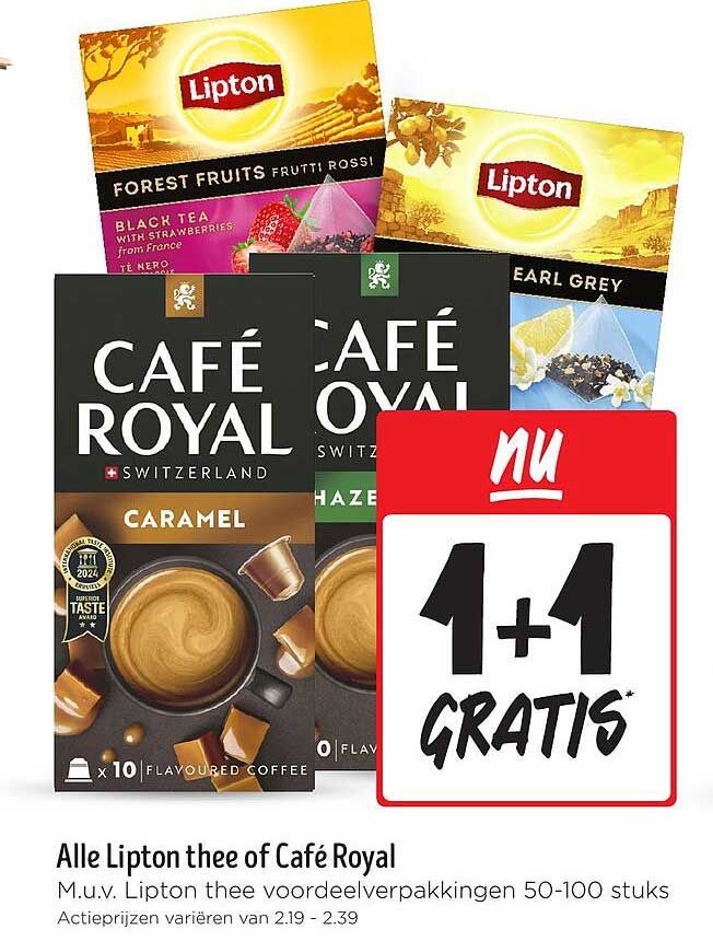 Alle Lipton thee of Café Royal