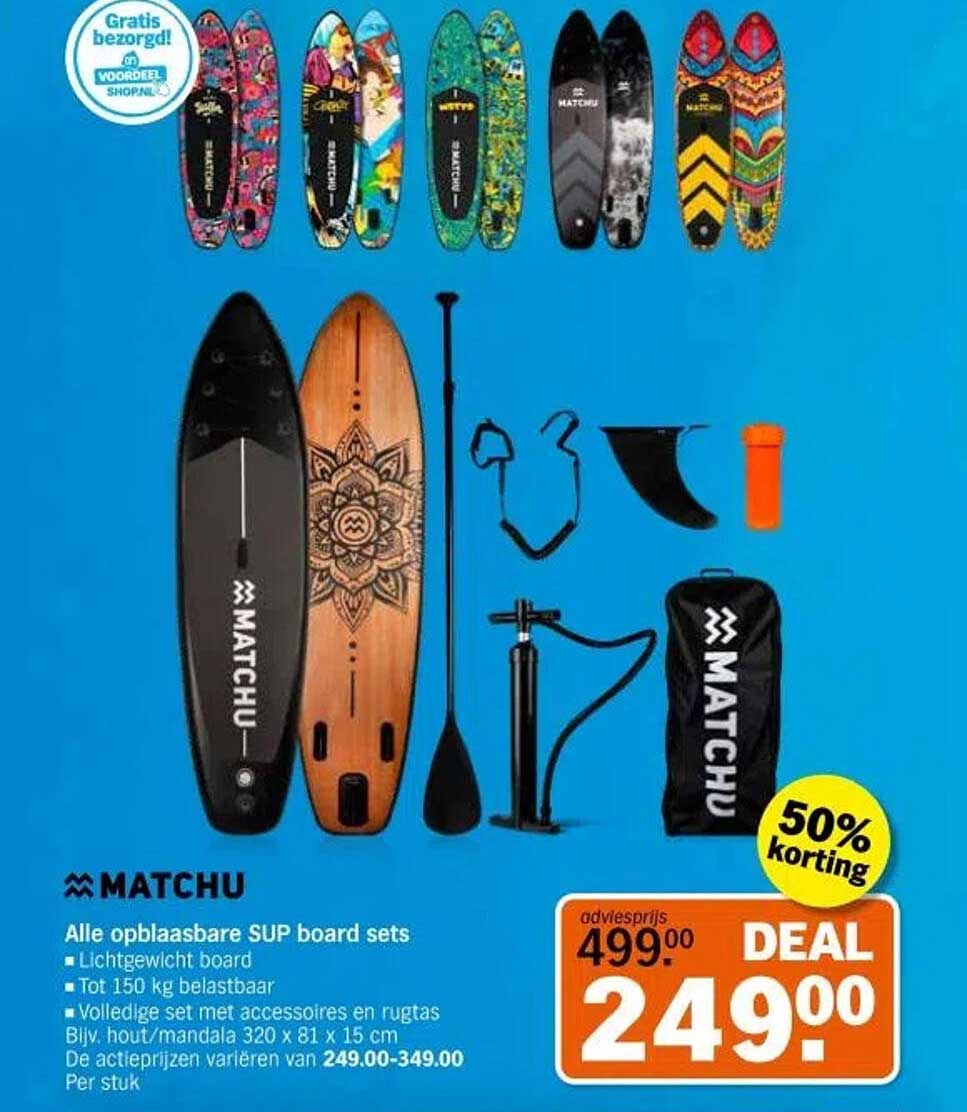 Alle opblaasbare SUP board sets