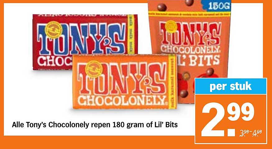 Alle Tony's Chocolonely repen 180 gram of Lil' Bits