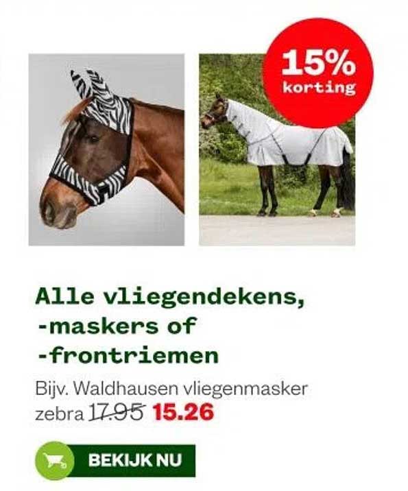 Alle vliegendekens, -maskers of -frontriemen