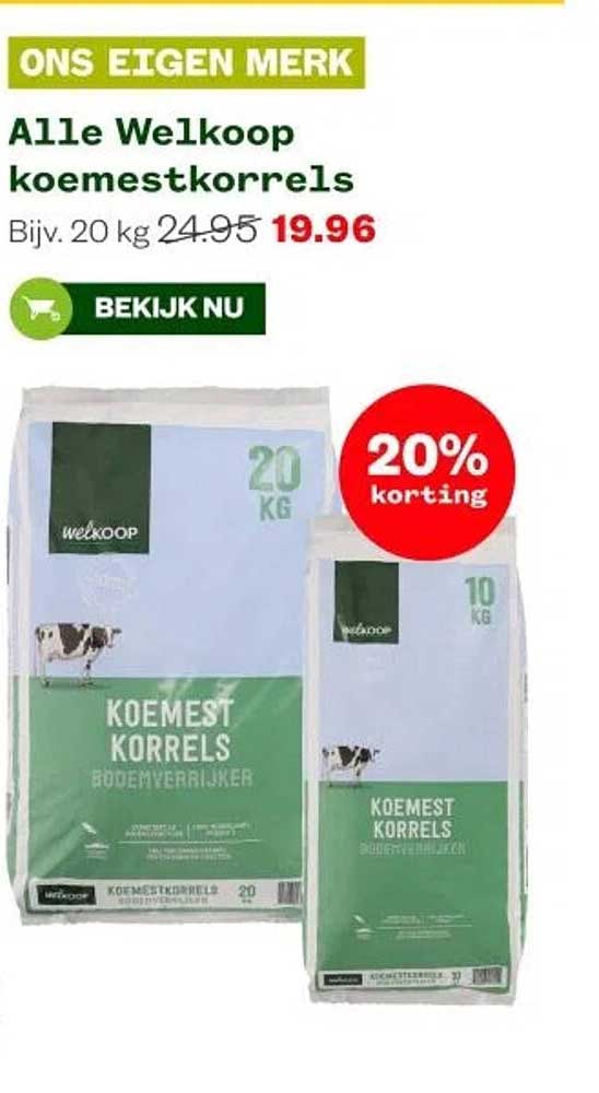 Alle Welkoop koemestkorrels