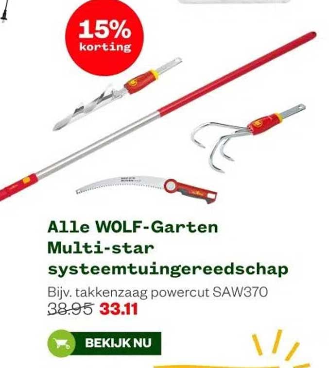 Alle WOLF-Garten Multi-star systeemtuingereedschap