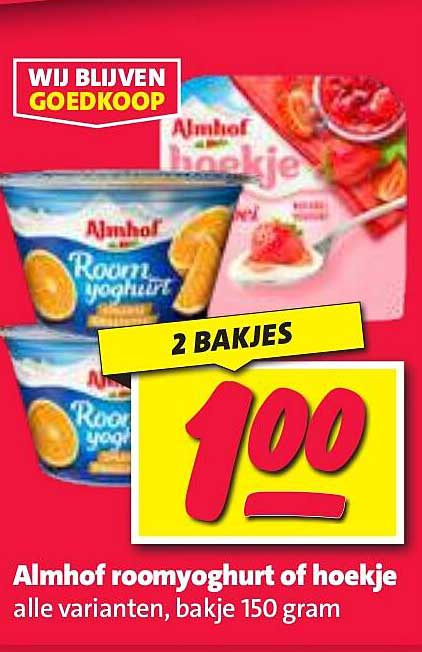 Almhof roomyoghurt of hoekje