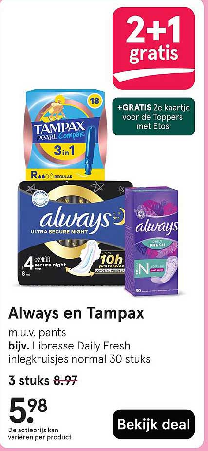 Always en Tampax