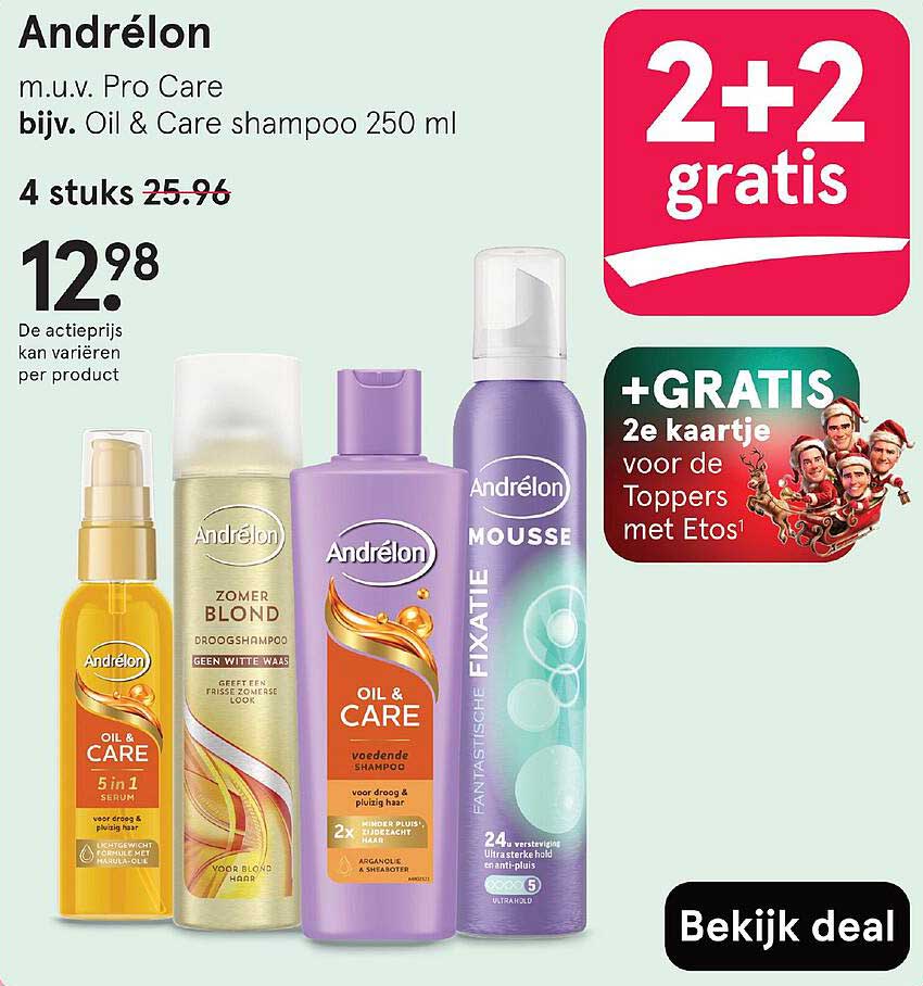 Andrélon m.u.v. Pro Care bijv. Oil & Care shampoo 250 ml