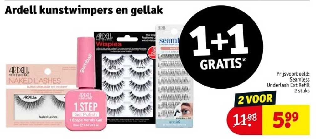 Ardell kunstwimpers en gellak 1+1 GRATIS*