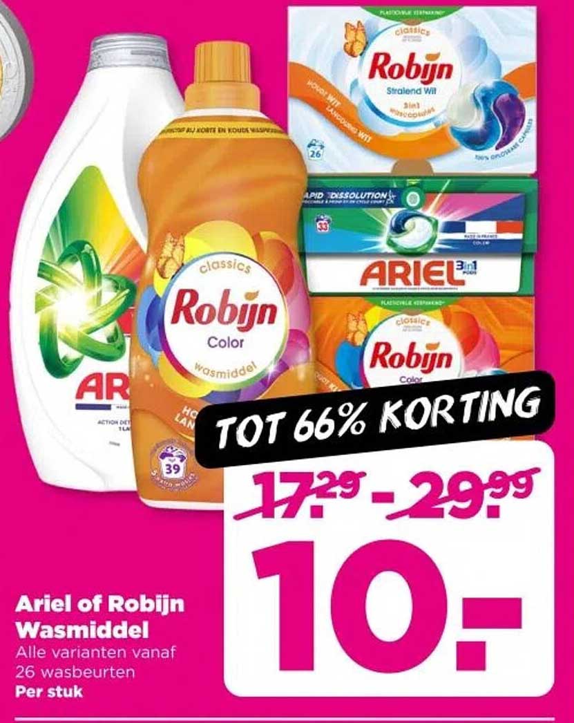 Ariel of Robijn Wasmiddel