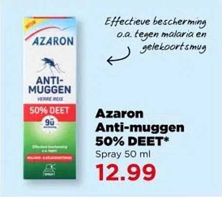 Azaron Anti-muggen 50% DEET* Spray 50 ml