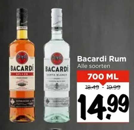 Bacardi Rum Alle soorten