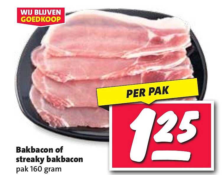 Bakbacon of streaky bakbacon pak 160 gram