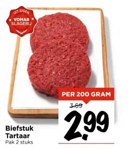 Biefstuk Tartaar Pak 2 stuks