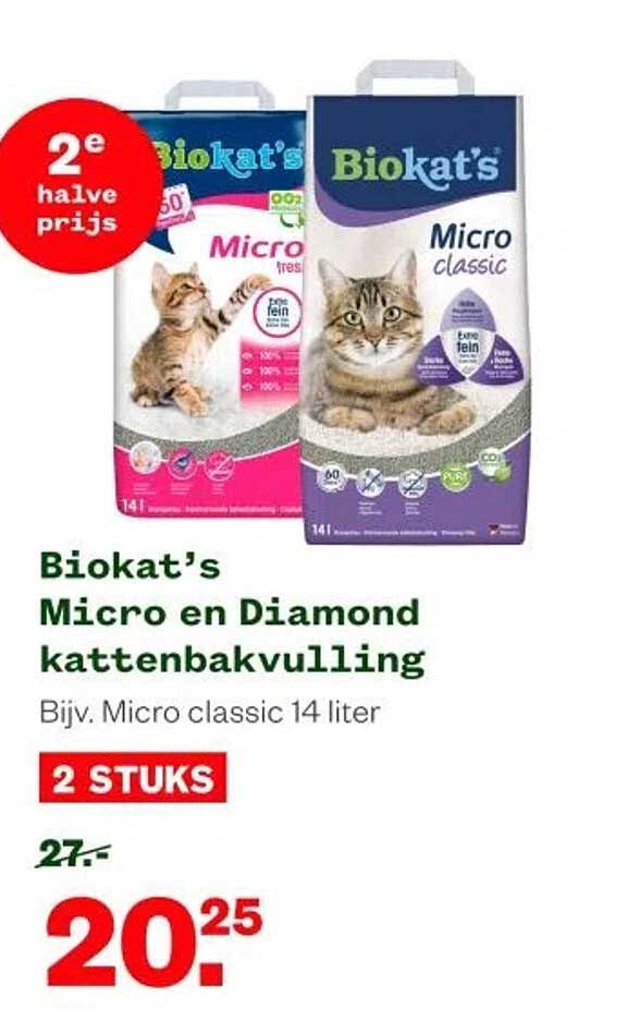 Biokat’s Micro en Diamond kattenbakvulling