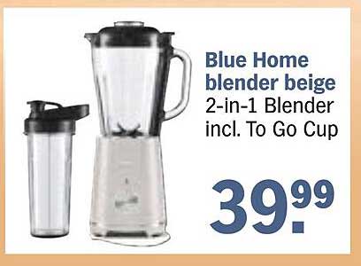 Blue Home blender beige 2-in-1 Blender incl. To Go Cup
