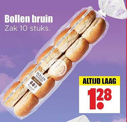 Bollen bruin Zak 10 stuks.